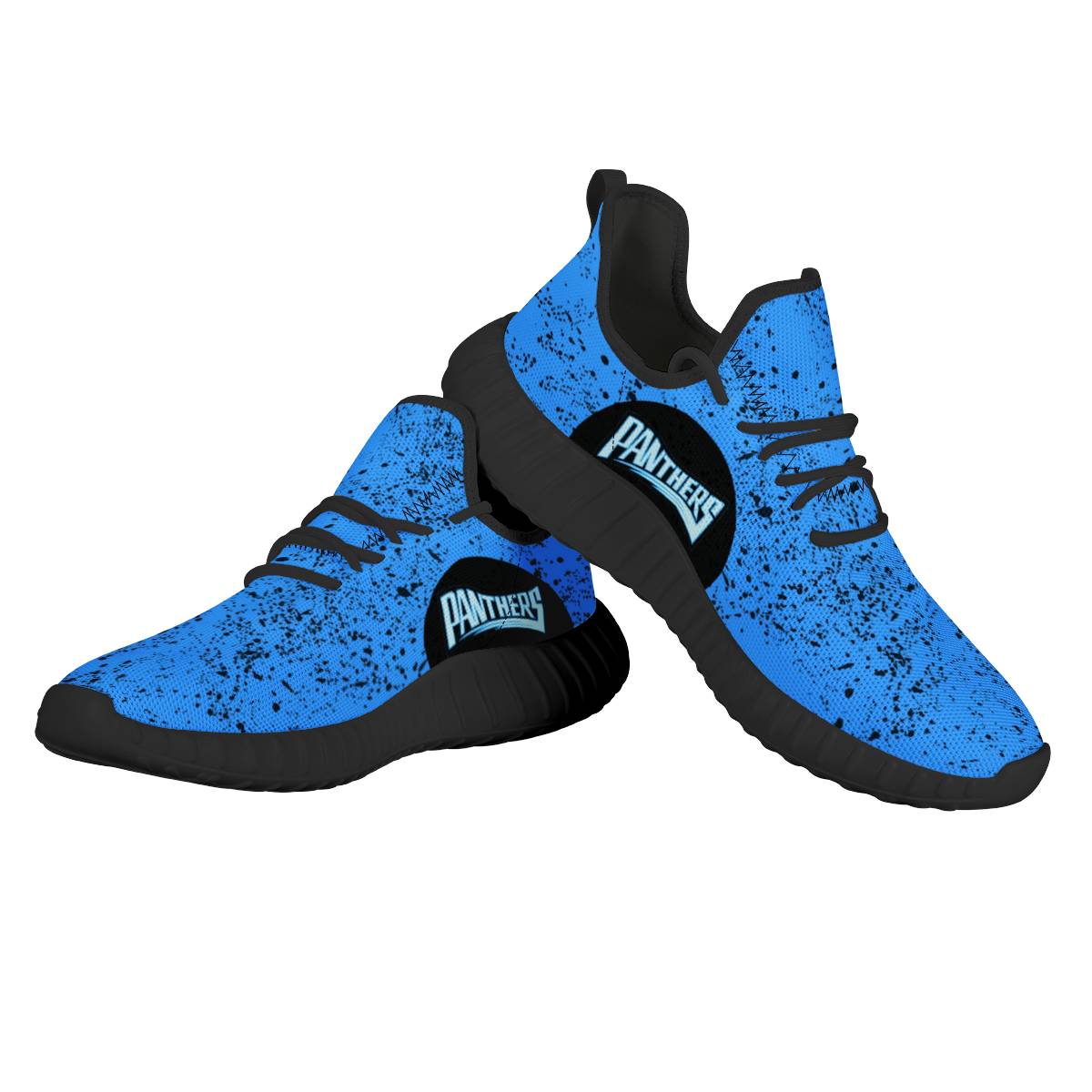 Men's Carolina Panthers Mesh Knit Sneakers/Shoes 009